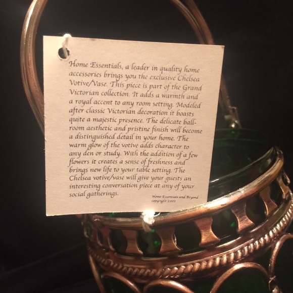 RARE Grand Victorian Basket Votive/Vase - Picture 3 of 7